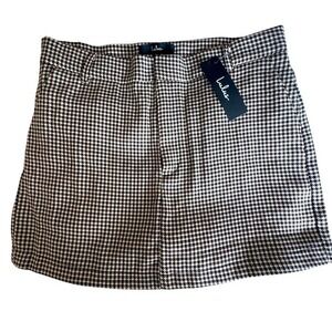 NWT Lulus Women's Houndstooth Mini‎ Skort Large Modern Athletic Chic